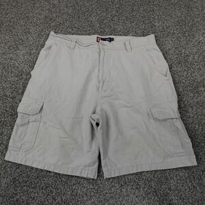 Ralph Lauren Chaps Shorts Mens 34 White Cargo Utility Bermuda Casual Preppy 9"